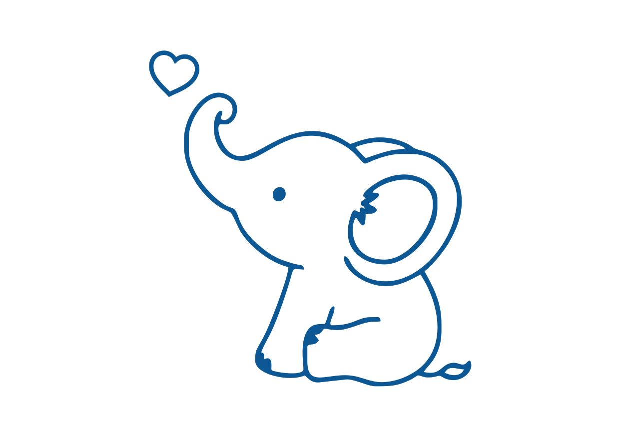 Obrázek pro potisk č.86 slůně se srdíčkem