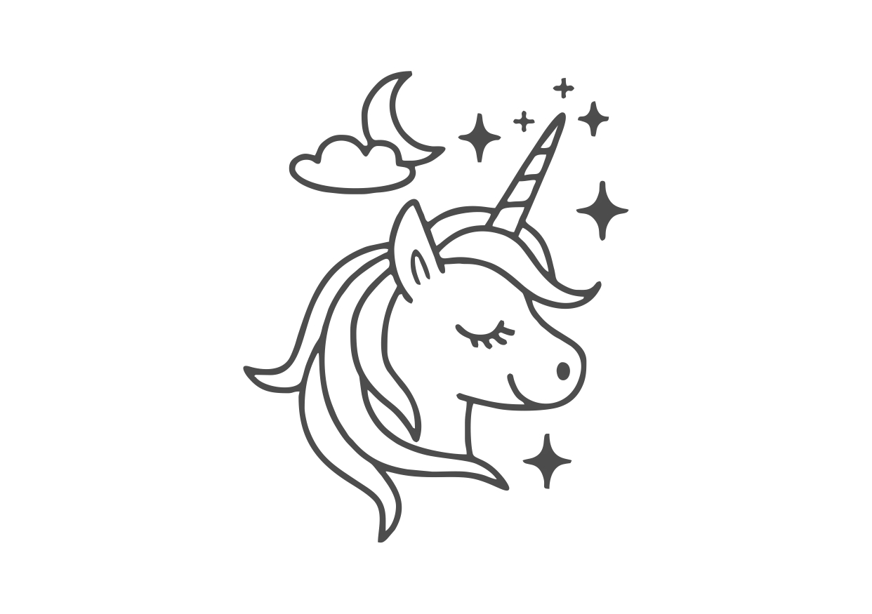 Obrázek pro potisk č.87 jednorožec