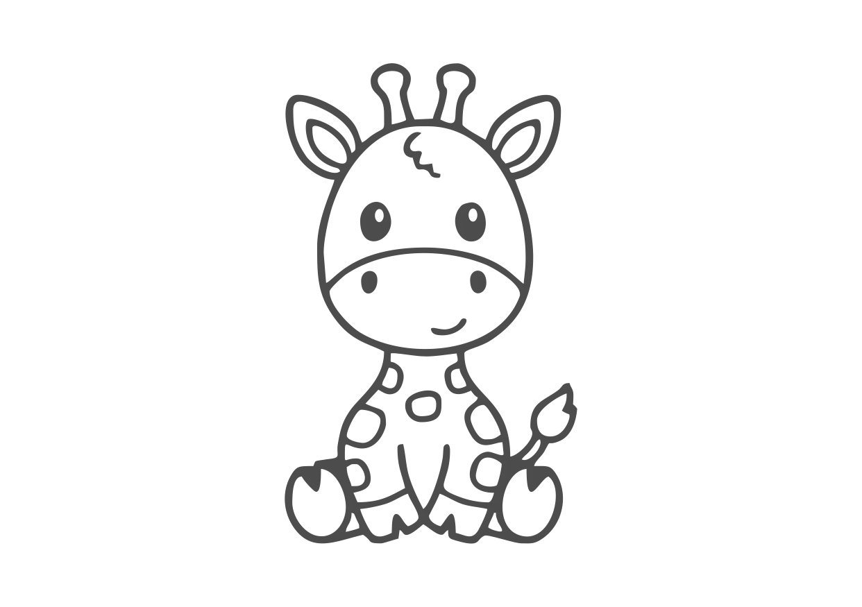 Obrázek pro potisk č.89 sladká žirafa