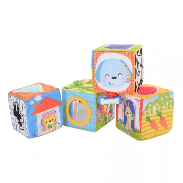 Měkké senzorické hrací kostky Winfun 4 ks pro miminka od 6 měsíců 👶🧸