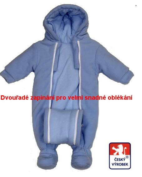 Zimní kojenecký overal Dětský svět smetanový s pejskem velikost 56