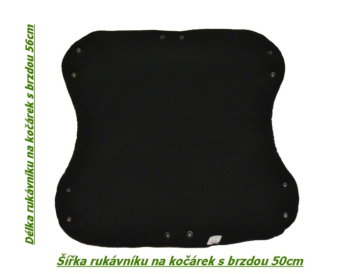 Zimní rukávník na kočárek s brzdou Dětský svět LUX černý