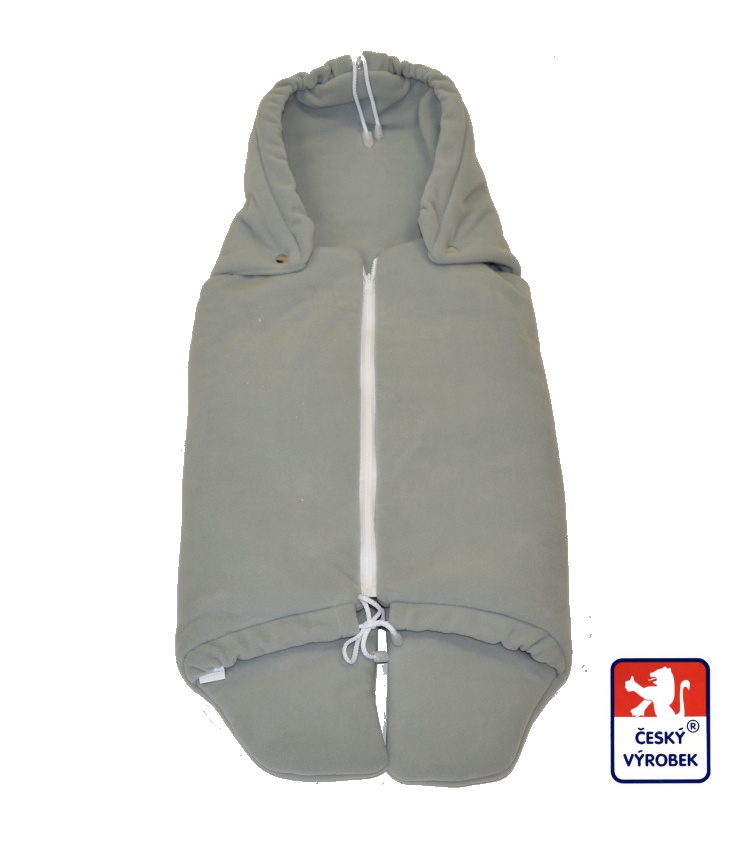 Zavinovačka do autosedačky Dětský svět fleece světle šedá