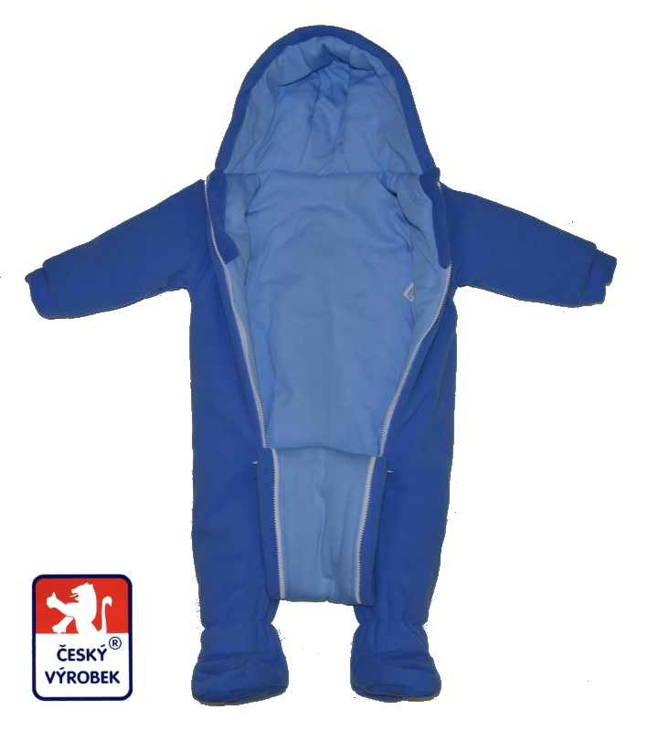 Dětská zimní kombinéza Dětský svět fleece modrá velikost 74