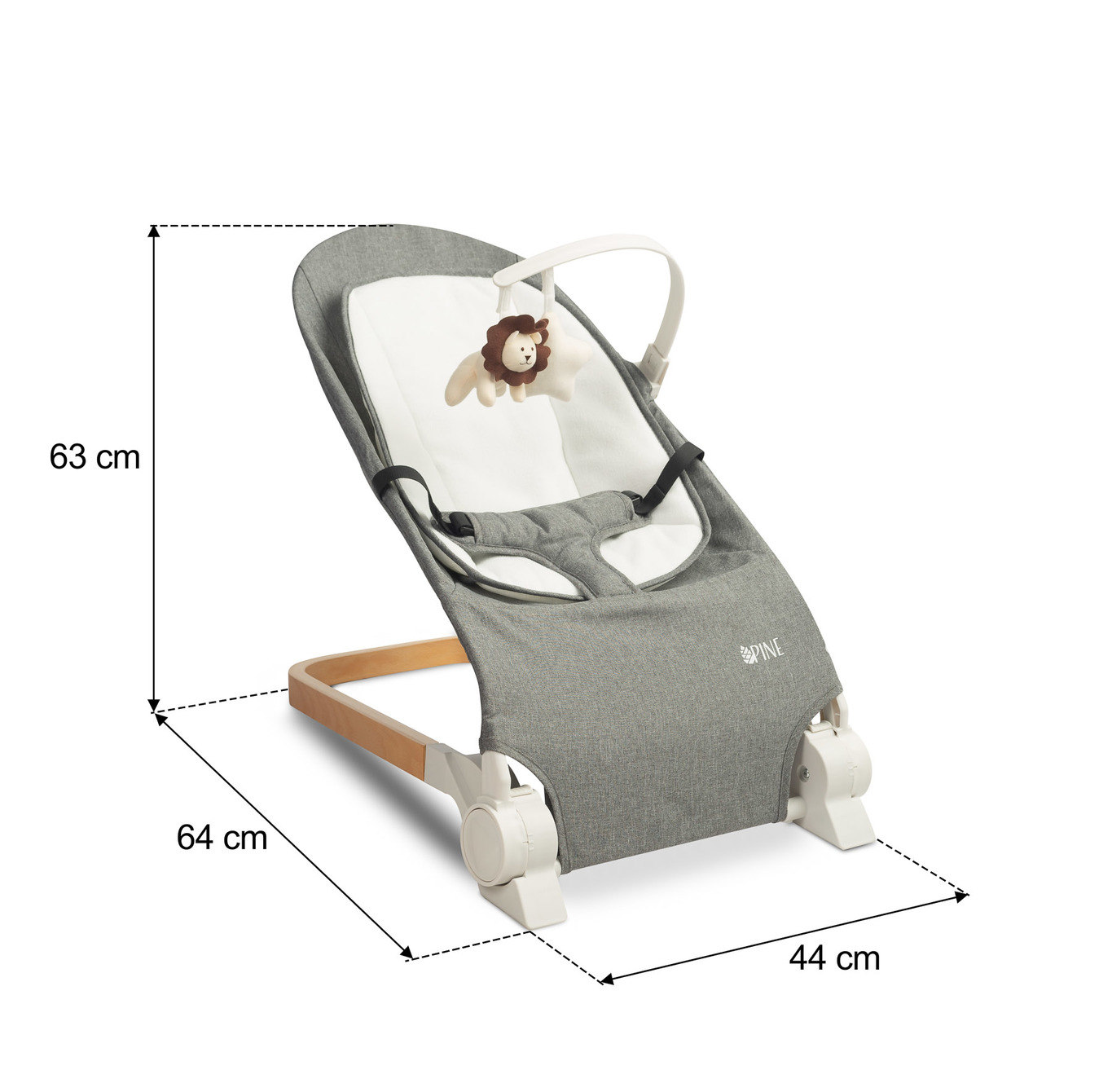 Kojenecké lehátko CARETERO ergonomické Pine - GREY