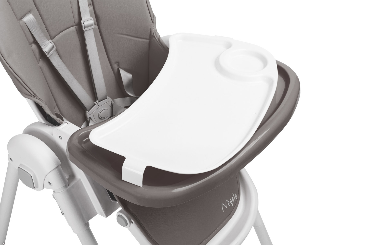 Dětská jídelní skládací židlička CARETERO Megalo dark grey