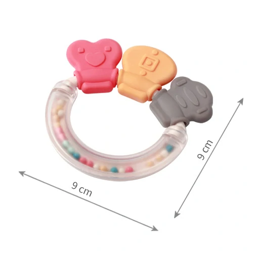 Kojenecké kousátko s chrastítkem BabyOno SHAPES