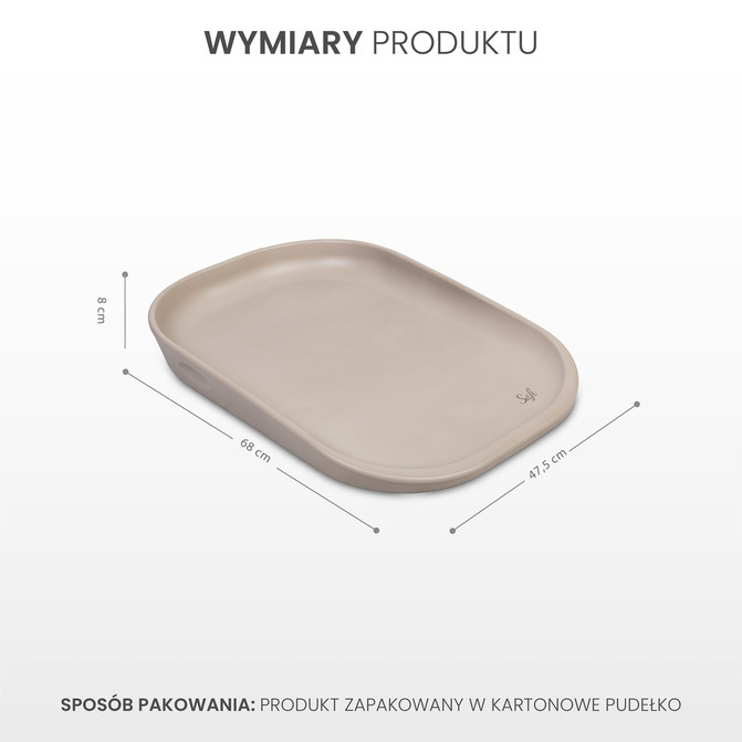 Měkká přebalovací podložka Safi Beige – béžová 50 × 70 cm 👶🤎