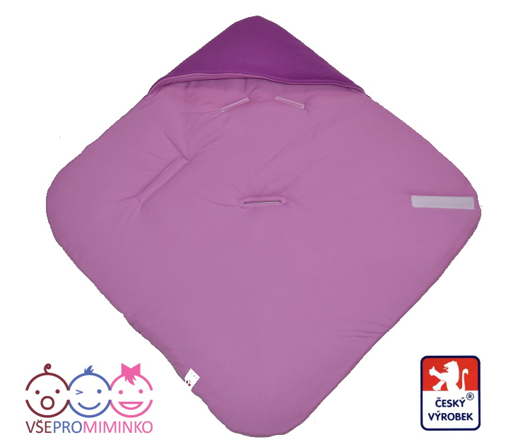 Zimní zavinovačka do autosedačky Dětský svět fleece/bavlna fialová