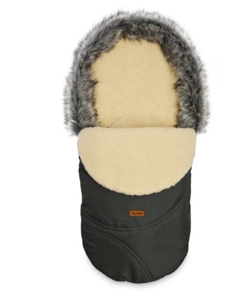 Zimní fusak do kočárku Sensillo ESKIMO BERÁNEK s kožešinou graphite