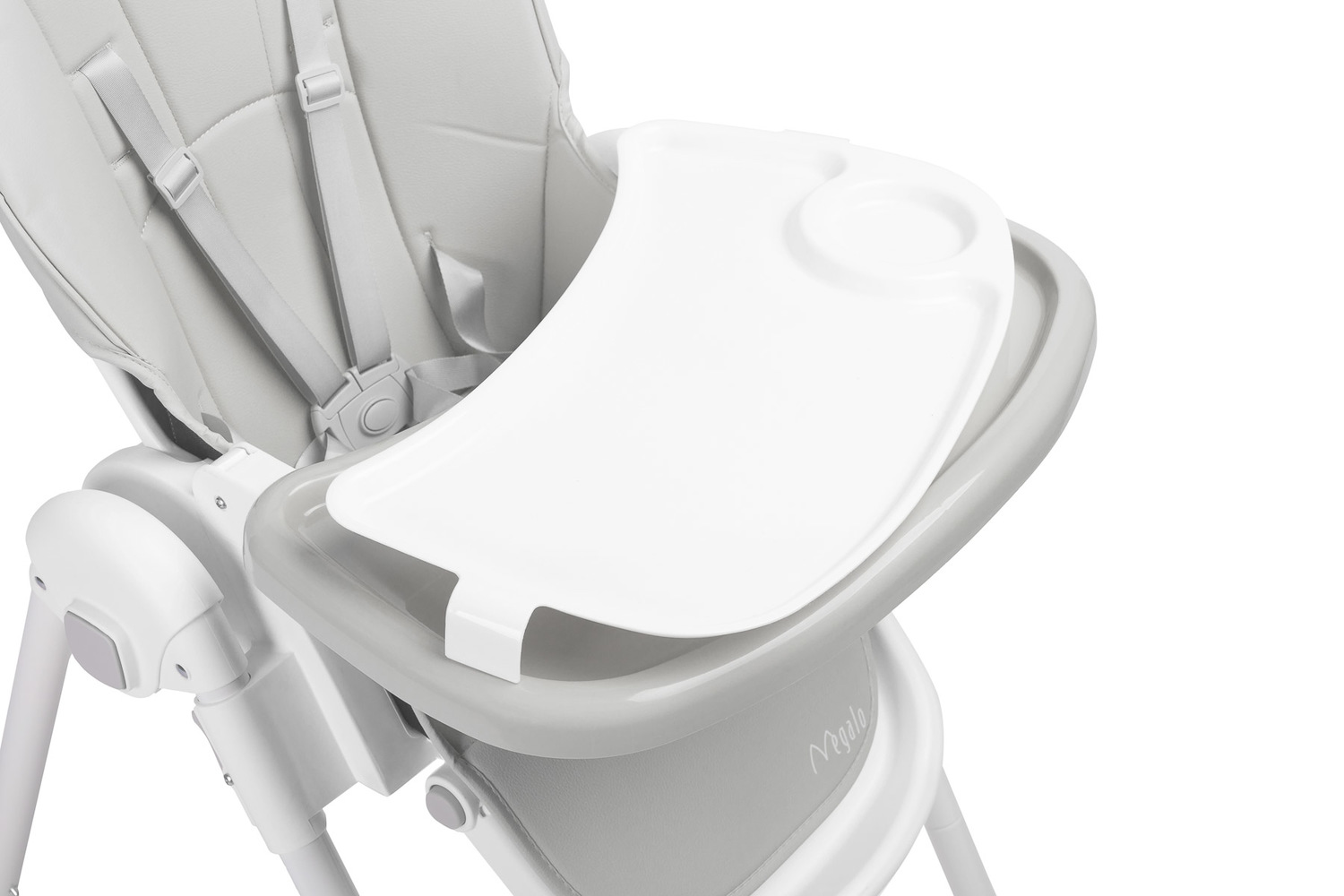 Dětská jídelní skládací židlička CARETERO Megalo light grey