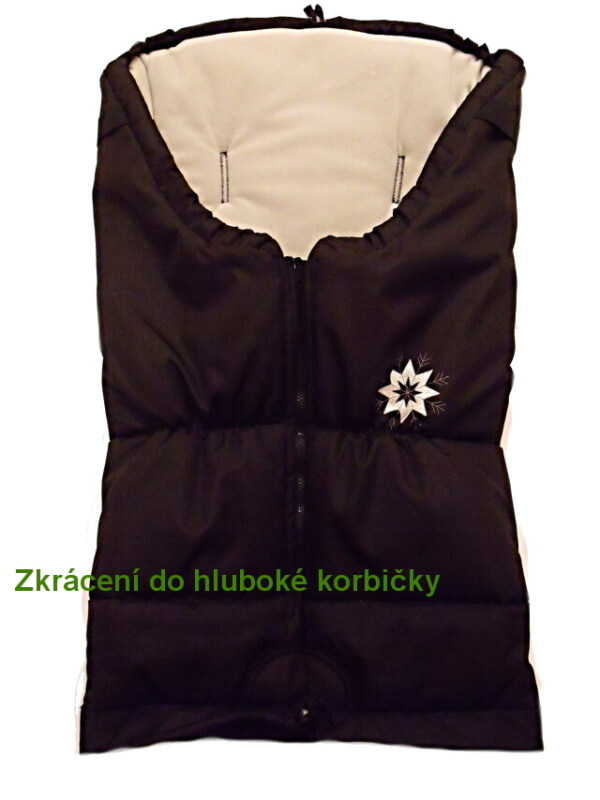 Fusak do kočárku Dětský svět 3v1 Sport Baby Softshellový černokrémový