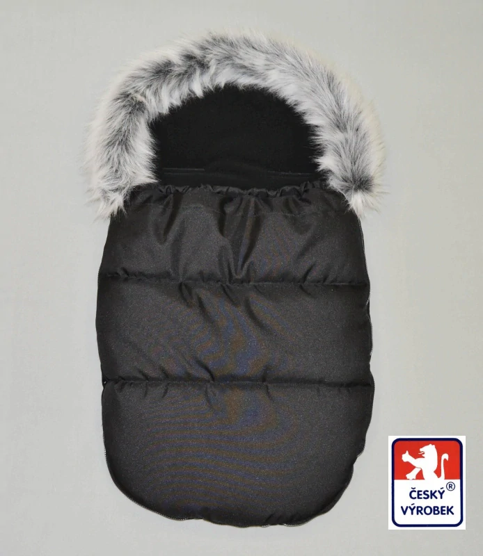 Zimní fusak s kožešinou, Dětský svět, Mini Baby, černý