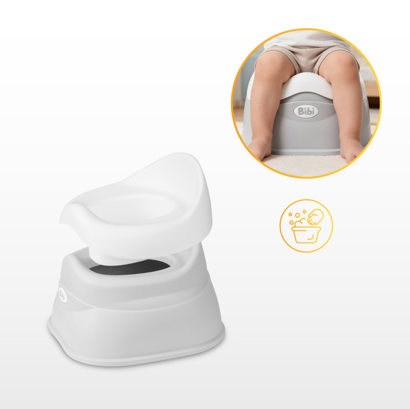 Dětský nočník Bibi šedý – pohodlný nočník pro kluky 👶