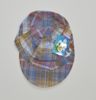 Dětská letní čepička, Dráček, Kšiltovka káro 2775 vel.54-56, Výprodej