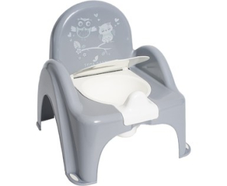 Dětský hrající nočník Tega Baby křesílko Sova šedobílý