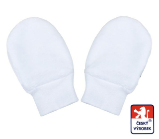 Kojenecké rukavičky Dětský svět dvojité bílé