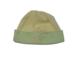 Dětská čepička Dráček zelenožlutá Výprodej