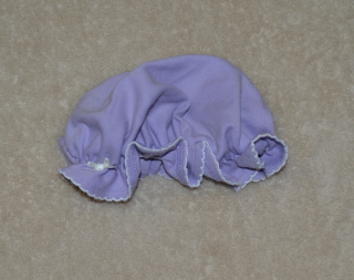 Kojenecká letní čepička, řasený klobouček fialový Výprodej