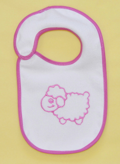 Dětský bryndák Dětský svět nepromokavý růžová ovečka