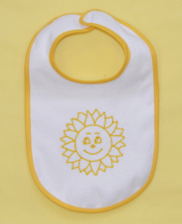 Dětský bryndák Dětský svět nepromokavý žluté sluníčko