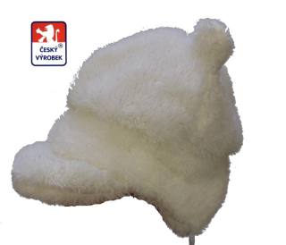 Dětská zimní čepička Dětský svět Baby Lama s ouškama, krémová