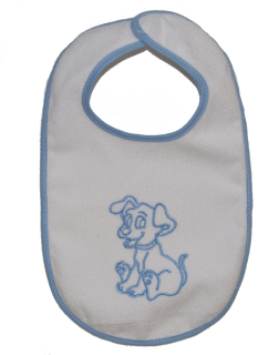 Dětský nepropustný bryndák Dětský svět modrý Pejsek