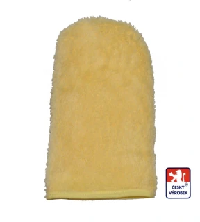 Dětská mycí žínka pro miminka Dětský svět – lamová tvarovaná, žlutá 💛
