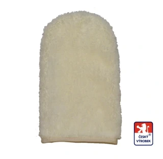 Dětská mycí žínka pro miminka Dětský svět – lamová tvarovaná, krémová 🛁