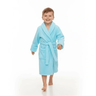 Dětský župan s kapucí Dětský svět Lama světle tyrkysový