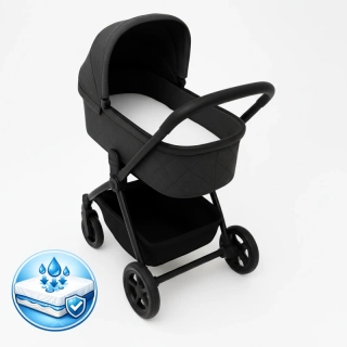 Nepromokavé prostěradlo do kočárku Dětský svět – bílé 35×75–80 cm