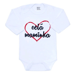 Dětské body s českým nápisem New Baby Celá maminka, velikost 68