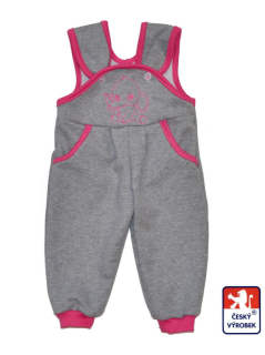 Dětské tepláky s laclem Dětský svět šedé se Slonem