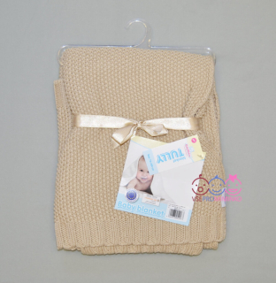 Pletená deka do kočárku Baby Matex béžová 