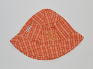 Dětský letní klobouček, Dráček, oranžové kárko Tropical vel.50-52, Výprodej