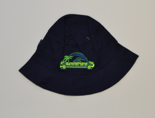 Dětská letní čepička, Dráček, tmavě modrý klobouček Summer vel.52-54, Výprodej