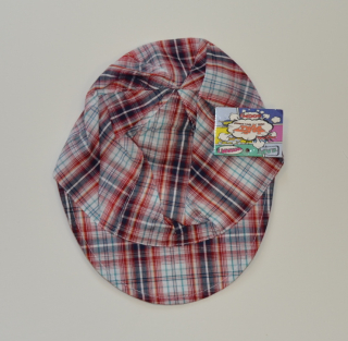 Dětská letní čepička, Dráček, Kšiltovka káro 2774 vel.52-54, Výprodej