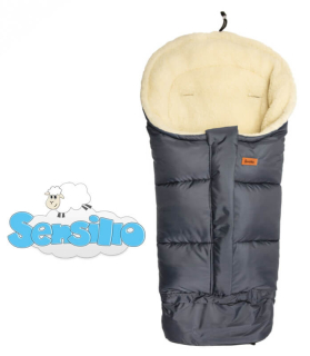 Zimní rostoucí fusak do kočárku Sensillo COMBI 3v1 s beránkem Graphite 👶🐑❄️