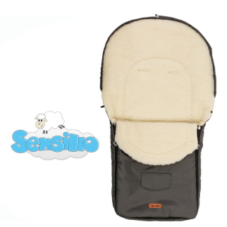 Zimní fusak do kočárku Sensillo Classic s beránkem tmavě šedý Graphite 👶🐑❄️