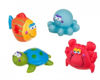 Hračka do koupele Akuku mořský svět – sada 4 ks