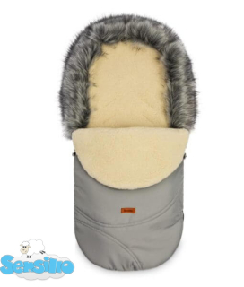 Zimní fusak do kočárku Sensillo ESKIMO s beránkem a kožešinou šedý 👶🐑❄️