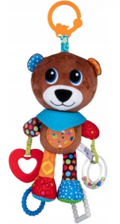 Závěsná hračka do kočárku BALIBAZOO Medvídek Bohouš, hnědý