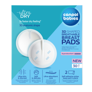 Canpol babies Tvarované prodyšné vložky do podprsenky 3D 30 ks