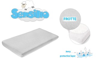 Nepromokavé froté prostěradlo do postýlky Sensillo šedé 👶