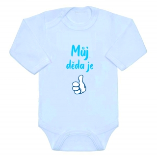 Dětské body s nápisem New Baby Můj děda je jednička velikost 56