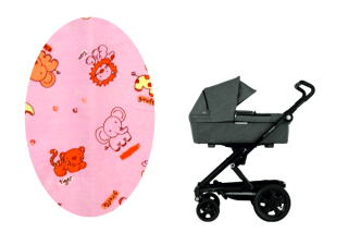 Prostěradlo do kočárku Dětský svět růžové ZOO