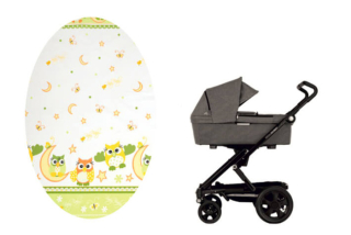 Prostěradlo do kočárku Dětský svět noční sova zelená