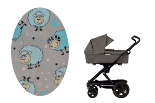 Prostěradlo do kočárku Dětský svět šedé s ovečkou