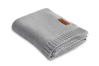 Bambusová deka do kočárku Sensillo šedá – dětská pletená deka pro miminko