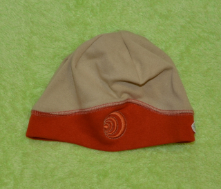 Dětská čepička Dráček, cihlovobéžová vel.50-54, Výprodej